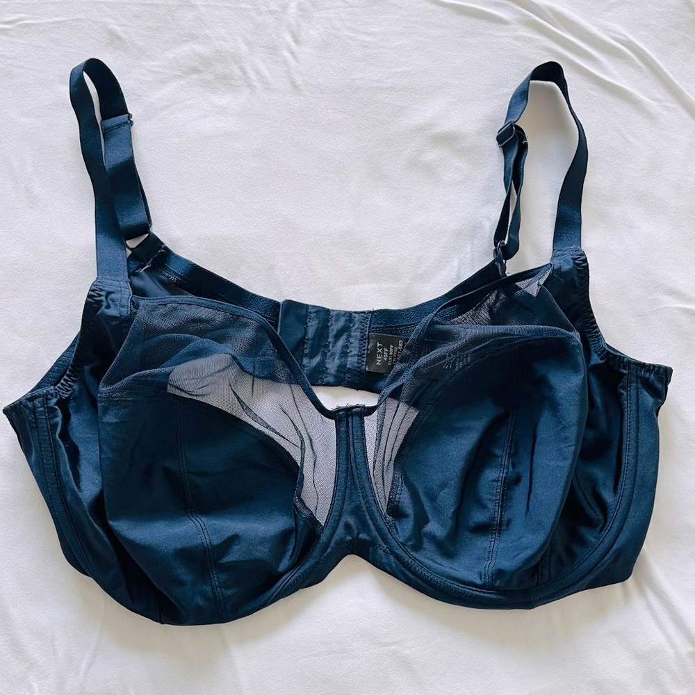 Brand-new navy bra and floral bra unworn but no labels attached
